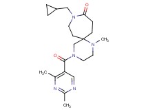 9-(cyclopropylmethyl)-4-[(2,4-dimethylpyrimidin-5-yl)carbonyl]-1-methyl-1,4,9-triazaspiro[5.6]dodecan-10-one
