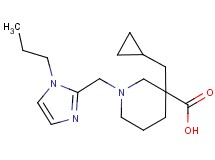 3-(cyclopropylmethyl)-1-[(1-propyl-1H-imidazol-2-yl)methyl]-3-piperidinecarboxylic acid