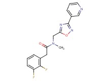 2-(2,3-difluorophenyl)-N-methyl-N-{[3-(3-pyridinyl)-1,2,4-oxadiazol-5-yl]methyl}acetamide