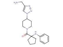 N-[1-({4-[4-(aminomethyl)-1H-1,2,3-triazol-1-yl]-1-piperidinyl}carbonyl)cyclopentyl]aniline trifluoroacetate