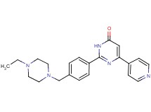 2-{4-[(4-ethylpiperazin-1-yl)methyl]phenyl}-6-pyridin-4-ylpyrimidin-4(3H)-one