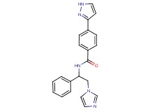 N-[2-(1H-imidazol-1-yl)-1-phenylethyl]-4-(1H-pyrazol-3-yl)benzamide