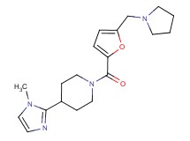 4-(1-methyl-1H-imidazol-2-yl)-1-[5-(pyrrolidin-1-ylmethyl)-2-furoyl]piperidine