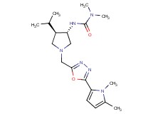 N'-((3S*,4R*)-1-{[5-(1,5-dimethyl-1H-pyrrol-2-yl)-1,3,4-oxadiazol-2-yl]methyl}-4-isopropyl-3-pyrrolidinyl)-N,N-dimethylurea