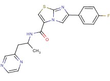 6-(4-fluorophenyl)-N-[1-methyl-2-(2-pyrazinyl)ethyl]imidazo[2,1-b][1,3]thiazole-3-carboxamide