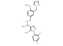1-[1-(2,4-difluorophenyl)-5-methyl-1H-pyrazol-4-yl]-N-[4-methoxy-3-(1H-pyrazol-1-ylmethyl)benzyl]ethanamine