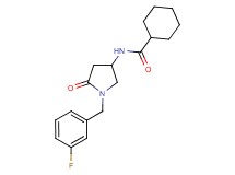 N-[1-(3-fluorobenzyl)-5-oxo-3-pyrrolidinyl]cyclohexanecarboxamide