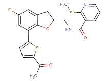 N-{[7-(5-acetyl-2-thienyl)-5-fluoro-2,3-dihydro-1-benzofuran-2-yl]methyl}-2-(methylthio)nicotinamide