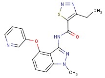 4-ethyl-N-[1-methyl-4-(pyridin-3-yloxy)-1H-indazol-3-yl]-1,2,3-thiadiazole-5-carboxamide