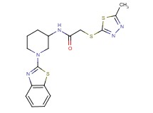 N-[1-(1,3-benzothiazol-2-yl)-3-piperidinyl]-2-[(5-methyl-1,3,4-thiadiazol-2-yl)thio]acetamide