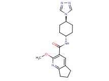 2-methoxy-N-[trans-4-(4H-1,2,4-triazol-4-yl)cyclohexyl]-6,7-dihydro-5H-cyclopenta[b]pyridine-3-carboxamide