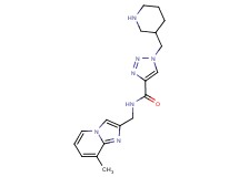 N-[(8-methylimidazo[1,2-a]pyridin-2-yl)methyl]-1-(piperidin-3-ylmethyl)-1H-1,2,3-triazole-4-carboxamide