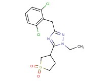 3-(2,6-dichlorobenzyl)-5-(1,1-dioxidotetrahydro-3-thienyl)-1-ethyl-1H-1,2,4-triazole