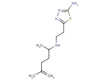 5-{2-[(1,4-dimethylpent-4-en-1-yl)amino]ethyl}-1,3,4-thiadiazol-2-amine