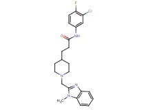 N-(3-chloro-4-fluorophenyl)-3-{1-[(1-methyl-1H-benzimidazol-2-yl)methyl]-4-piperidinyl}propanamide