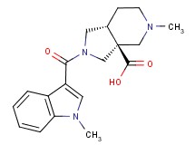 (3aS*,7aR*)-5-methyl-2-[(1-methyl-1H-indol-3-yl)carbonyl]octahydro-3aH-pyrrolo[3,4-c]pyridine-3a-carboxylic acid