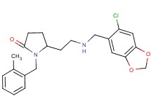 5-(2-{[(6-chloro-1,3-benzodioxol-5-yl)methyl]amino}ethyl)-1-(2-methylbenzyl)-2-pyrrolidinone