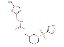 N-[(5-methyl-2-furyl)methyl]-3-[1-(1H-pyrazol-4-ylsulfonyl)piperidin-3-yl]propanamide