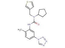 N-cyclopentyl-N'-[2-methyl-5-(1H-tetrazol-1-yl)phenyl]-N-(3-thienylmethyl)urea