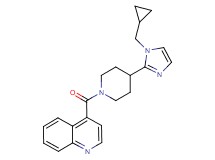 4-({4-[1-(cyclopropylmethyl)-1H-imidazol-2-yl]piperidin-1-yl}carbonyl)quinoline
