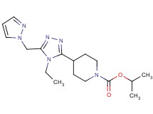 isopropyl 4-[4-ethyl-5-(1H-pyrazol-1-ylmethyl)-4H-1,2,4-triazol-3-yl]piperidine-1-carboxylate