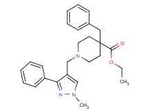 ethyl 4-benzyl-1-[(1-methyl-3-phenyl-1H-pyrazol-4-yl)methyl]-4-piperidinecarboxylate