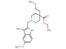 ethyl 4-(2-methoxyethyl)-1-[(5-methoxy-3-methyl-1H-indol-2-yl)methyl]-4-piperidinecarboxylate