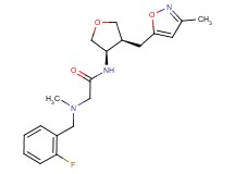 N~2~-(2-fluorobenzyl)-N~2~-methyl-N~1~-{(3R*,4S*)-4-[(3-methylisoxazol-5-yl)methyl]tetrahydrofuran-3-yl}glycinamide