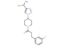 1-(1-{1-[3-(3-fluorophenyl)propanoyl]-4-piperidinyl}-1H-1,2,3-triazol-4-yl)ethanol