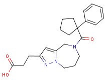 3-{5-[(1-phenylcyclopentyl)carbonyl]-5,6,7,8-tetrahydro-4H-pyrazolo[1,5-a][1,4]diazepin-2-yl}propanoic acid