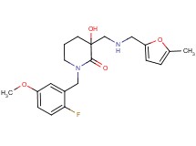 1-(2-fluoro-5-methoxybenzyl)-3-hydroxy-3-({[(5-methyl-2-furyl)methyl]amino}methyl)piperidin-2-one