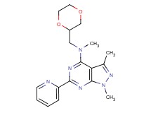 N-(1,4-dioxan-2-ylmethyl)-N,1,3-trimethyl-6-(2-pyridinyl)-1H-pyrazolo[3,4-d]pyrimidin-4-amine