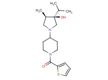 (3R*,4R*)-3-isopropyl-4-methyl-1-[1-(2-thienylcarbonyl)-4-piperidinyl]-3-pyrrolidinol