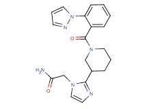 2-(2-{1-[2-(1H-pyrazol-1-yl)benzoyl]piperidin-3-yl}-1H-imidazol-1-yl)acetamide