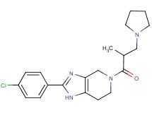 2-(4-chlorophenyl)-5-(2-methyl-3-pyrrolidin-1-ylpropanoyl)-4,5,6,7-tetrahydro-1H-imidazo[4,5-c]pyridine