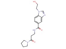 1-(2-hydroxyethyl)-N-(3-oxo-3-pyrrolidin-1-ylpropyl)-1H-benzimidazole-5-carboxamide