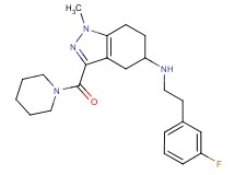 N-[2-(3-fluorophenyl)ethyl]-1-methyl-3-(1-piperidinylcarbonyl)-4,5,6,7-tetrahydro-1H-indazol-5-amine