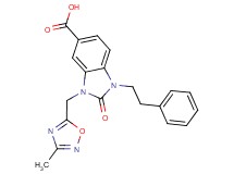 3-[(3-methyl-1,2,4-oxadiazol-5-yl)methyl]-2-oxo-1-(2-phenylethyl)-2,3-dihydro-1H-benzimidazole-5-carboxylic acid