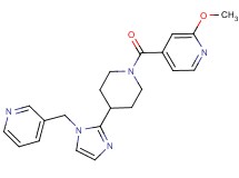 2-methoxy-4-({4-[1-(3-pyridinylmethyl)-1H-imidazol-2-yl]-1-piperidinyl}carbonyl)pyridine