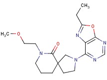 2-(2-ethyl[1,3]oxazolo[5,4-d]pyrimidin-7-yl)-7-(2-methoxyethyl)-2,7-diazaspiro[4.5]decan-6-one
