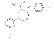 6-[4-(4-fluorobenzyl)-3-isopropyl-1,4-diazepan-1-yl]-2-pyridinecarbonitrile