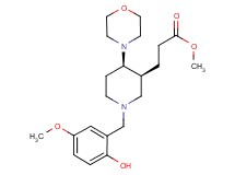 methyl 3-[(3S*,4R*)-1-(2-hydroxy-5-methoxybenzyl)-4-(4-morpholinyl)-3-piperidinyl]propanoate