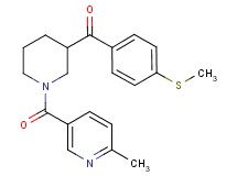 {1-[(6-methyl-3-pyridinyl)carbonyl]-3-piperidinyl}[4-(methylthio)phenyl]methanone