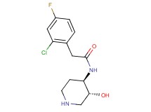 2-(2-chloro-4-fluorophenyl)-N-[rel-(3R,4R)-3-hydroxy-4-piperidinyl]acetamide hydrochloride
