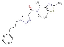 N-[1-(2,5-dimethyl-1,3-thiazol-4-yl)ethyl]-N-methyl-1-(3-phenylpropyl)-1H-1,2,3-triazole-4-carboxamide