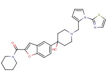 4-[2-(1-piperidinylcarbonyl)-1-benzofuran-5-yl]-1-{[1-(1,3-thiazol-2-yl)-1H-pyrrol-2-yl]methyl}-4-piperidinol