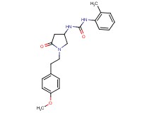 N-{1-[2-(4-methoxyphenyl)ethyl]-5-oxo-3-pyrrolidinyl}-N'-(2-methylphenyl)urea