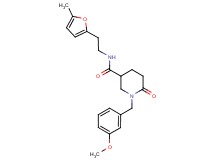 1-(3-methoxybenzyl)-N-[2-(5-methyl-2-furyl)ethyl]-6-oxo-3-piperidinecarboxamide