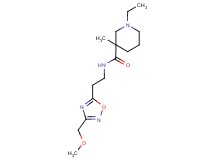 1-ethyl-N-{2-[3-(methoxymethyl)-1,2,4-oxadiazol-5-yl]ethyl}-3-methyl-3-piperidinecarboxamide