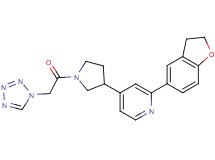 2-(2,3-dihydro-1-benzofuran-5-yl)-4-[1-(1H-tetrazol-1-ylacetyl)pyrrolidin-3-yl]pyridine
